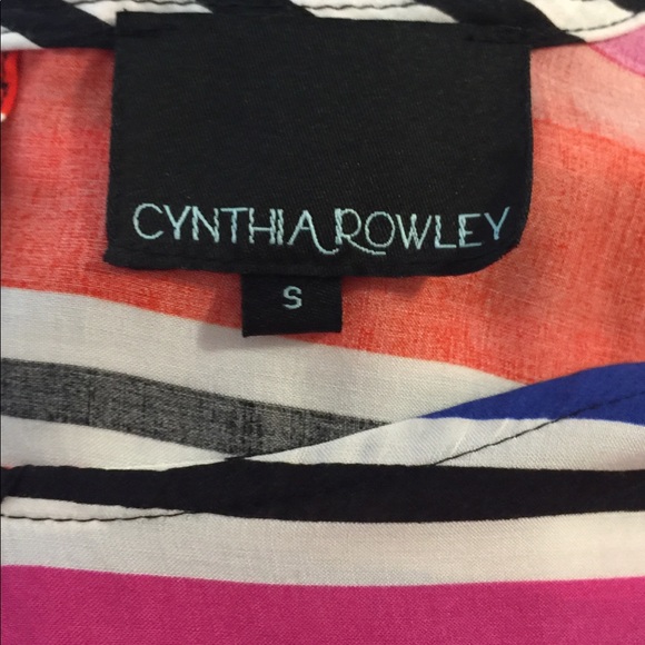 Striped Cynthia Rowley Short Sleeved Top - Picture 9 of 11